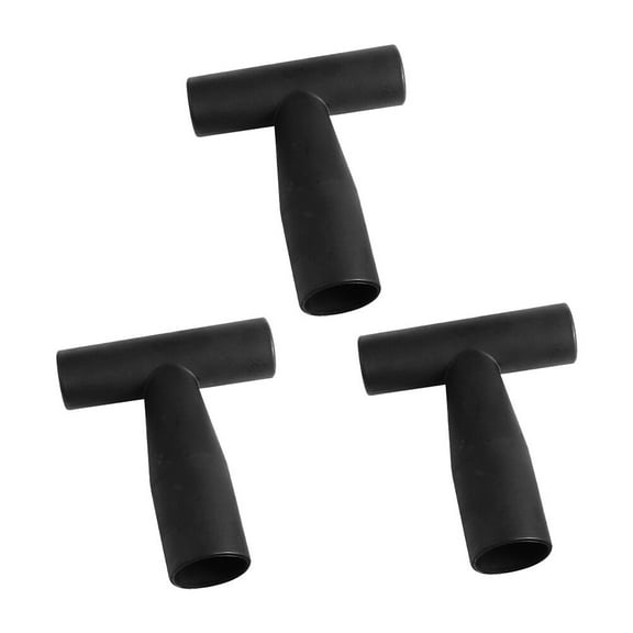 WHAMVOX  3 Pcs Garden Tools Accessories Plastic Grip Handle Shovel Spade Gardening Black