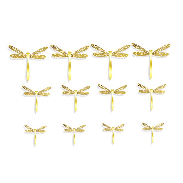 Sywqhk 12 pegatinas de pared de mariposa 3D para decoración de habitación de niños, calcomanías de arte de libélula (QT002) Sywqhk Para estrenar