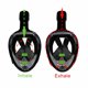 thumbnail image 4 of Máscara de snorkel de cara completa Máscara de visión de 180° para niños con tapones para los oídos adicionales (negro S/M para niños), 4 of 7