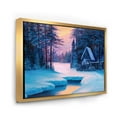 thumbnail image 3 of Designart 'The River House In The Woods and Winter Landscape II' Lake House Framed Canvas Wall Art Print, 3 of 5