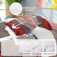 thumbnail image 4 of White Anchor Twin Size Comforter Set, Costal Purple Red Brown Wood Grain Bottom Bedding for All Seasons, 4 Pcs Bed Set, 1 Quiltcover (68"x86") ,1Sheet(67"x116"), 2Pillowcases (30"x20"), 4 of 9