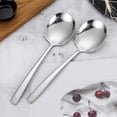 thumbnail image 4 of Juego de cucharas grandes de acero inoxidable para servir de 9.14 pulgadas, utensilios de servir grandes para fiestas de buffet, para lavaplatos, 6 piezas, color plateado, 4 of 4
