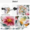 thumbnail image 5 of Retro Flower Tier Curtains, Boho Country Floral Leaf Plant Watercolor Light Filtering Kitchen Curtains, 2Pcs Rod Pocket Half Window Treatments Panels for Sink Cafe Cabinet Camper 27.5x36 Inches, 5 of 9