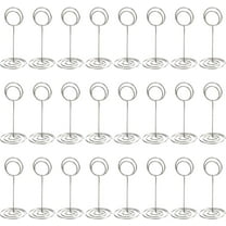 Table Number Holders 30 Pieces, Place Card Holders, Wire Picture Holders, Small Table Card Holders, Photo Holders for Wedding Reception Anniversary Birthday Party Centerpieces(Silver)