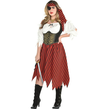 Beauty Pirate Halloween Costume for Women, Plus Size, Includes