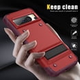 thumbnail image 2 of Decase Military-Grade for Google Pixel 8A Case,Heavy-Duty Drop Protection,Slim Hard Back Cover with Invisible Kickstand Rugged Shockproof Anti-Scratch Cover Case,Red, 2 of 7
