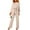 Beige, variant on MSJUHEG Jumpsuits For Women One Piece Jumpsuits For Women Women Long Sleeve Playsuit Clubwear Straight Leg Jumpsuit With Belt Womens Jumpsuit Beige L