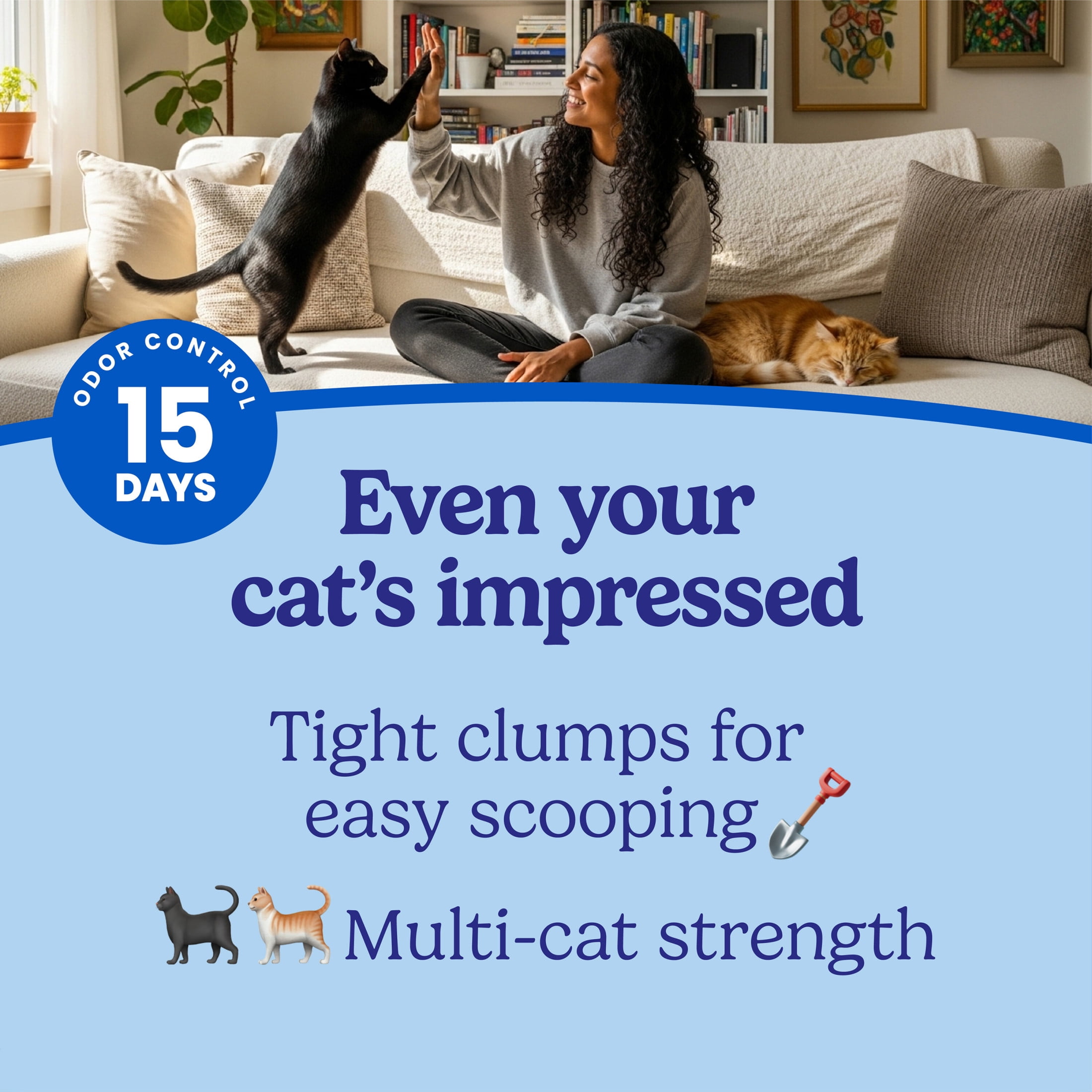 (3 pack) Fresh Step Extreme Clump Multi-Cat Clumping Cat Litter, Febreze Freshness Scent, 22 lb Box