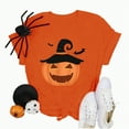 thumbnail image 4 of Towmus Fall Shirts for Women's Pumpkin Face T-Shirt Funny Lantern Shirt for Women Cute Graphic Tees, 4 of 5