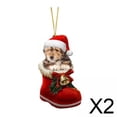 thumbnail image 1 of Colgante colgante de animal,Adorno colgante de Navidad para perro Decoración de Navidad,Artesanía de adorno de árbol de Navidad de cachorro acrílico,Lindo colgante de animal colgante, 1 of 8
