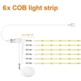 thumbnail image 1 of Dimmable LED Cabinet Light COB Strip Kitchen Shelf Pantry Showcase Bedroom Closet Backlight Lamp Hand Touch Motion Sensor Switch 6PCS LED Strip EU Power Plug, 1 of 6
