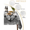 thumbnail image 5 of Nautical Anchor Rectangle Tablecloth, Rudder Stars Retro Black Grey Wooden Grain Waterproof & StainResistant Tablecloth, Washable Oil-proof Table Cover for Dining/Party/Wedding/Buffet 60x102 In, 5 of 9