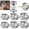thumbnail image 3 of Crystal Heart Love Double Flared Tunnel Plugs Gauges Earrings for Women Men Unisex - Stainless Steel Cubic Zirconia Hearted Expander Stretcher Screw Ear Gauge Dainty Body Pierced Jewelry, 3 of 7