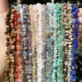 thumbnail image 2 of HOOUN 3-8mm Natural Stone Gravel Beads Gemstone Chips Beads for Jewelry Making 15.5"-Lapis Lazuli-3-5mm, 2 of 9