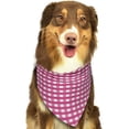 thumbnail image 6 of Goofa Pink Gingham Printing Dog Bandana ,Cat Scarf Adjustable Bib Handkerchief Accessories for Dogs Cats,Pet scarf,Pet fashion, 6 of 6