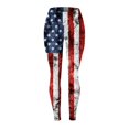 thumbnail image 4 of Gibobby Día de la Independencia para las mujeres estadounidenses 4 de julio Imprimir Leggings Pantalones para yoga Correr Pilates Gimnasio Pantalones de yoga Medias（Azul marino， XXL), 4 of 5