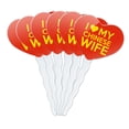 thumbnail image 1 of I Love My Chinese Wife Heart Love Cupcake Picks Toppers Decoration Set of 6, 1 of 6