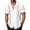 White, variant on BRGZLK Men's Short Sleeve Floral Collar Shirt Bowling Shirts Button Down Hawaiiansummer Beach Casual Vacation Blouse Tops