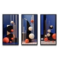 thumbnail image 2 of Designart "Minimalist Tribute to Calder II" Modern Geometric Framed Wall Art Set Of 3 - Blue Abstract Frame Gallery Set For Office Decor, 2 of 6