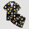 thumbnail image 6 of TOWED22 Toddler Kids Girl Halloween Pajamas Fall Pjs Set Sleepwear Print Holiday Button Down Satin 2 Pieces Lounge Matching Halloween Pajamas, 6 of 6