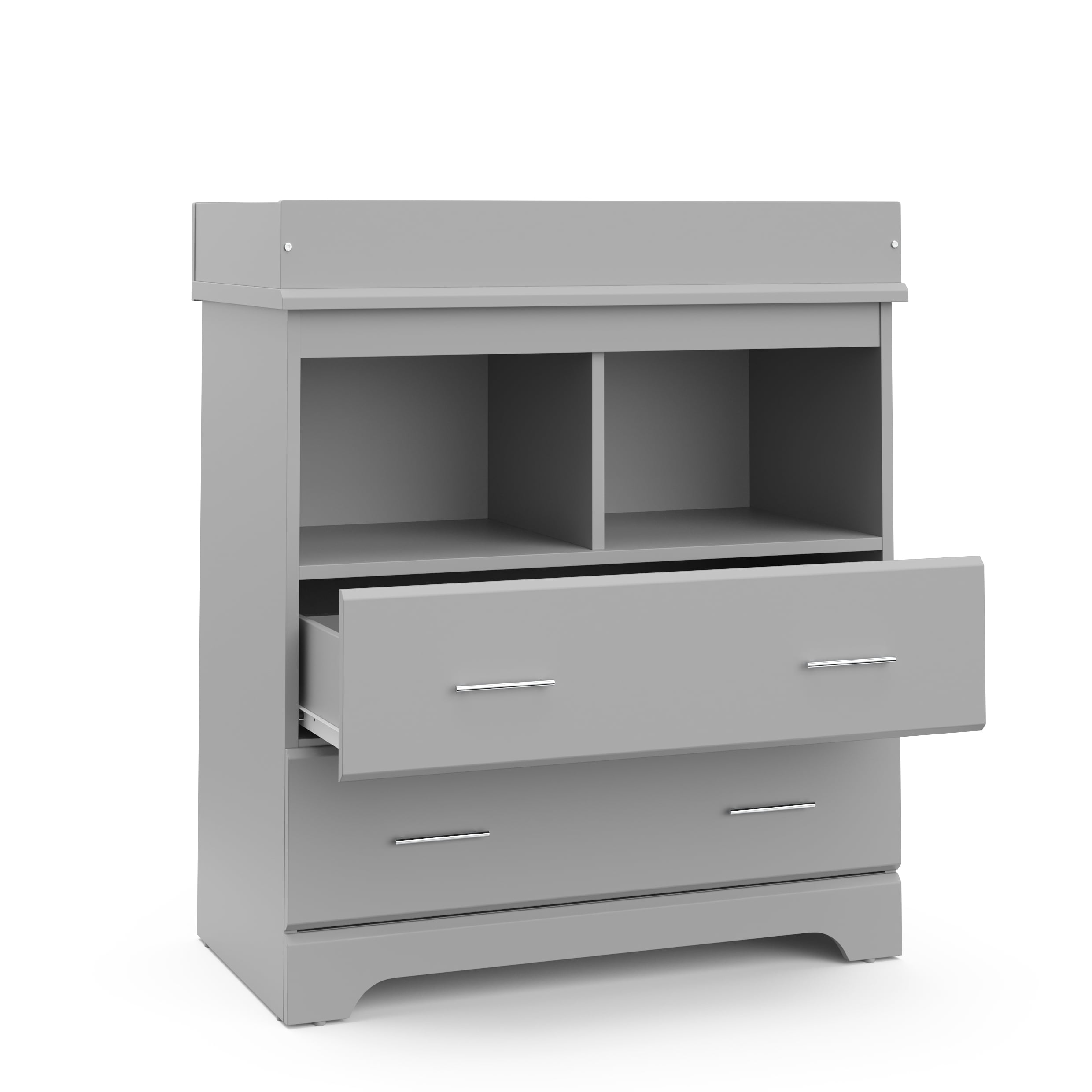 Storkcraft Brookside 2 Drawer Infant Changing Table Dresser, Pebble Gray