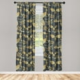 thumbnail image 3 of Ambesonne Nature Themed Curtains, Bumblebee Exotic Art, Pair of 28"x95", Purpleblue Sand Brown, 3 of 5