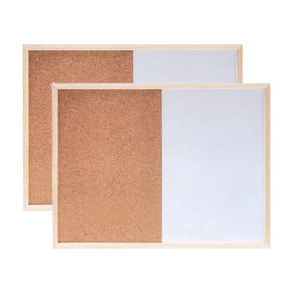 2 Pack Cork Board for Office & Magnetic Bulletin Board, Whiteboard White Board Cork Board Combo for Home, Office & Student Photo Display, 11.8 x 15.7