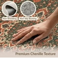 thumbnail image 6 of ODIKA 2'x3' Washable Doormat Vintage Abstract Distressed Scrollwork Medallion Terracotta Border for Entryway, Kitchen, Laundry Room, Non-Slip, Low Pile, 6 of 7
