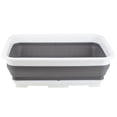 thumbnail image 4 of Home Basics Collapsible Silicone and Plastic Multi-Purpose Storage Washing Basin, Grey, 4 of 6