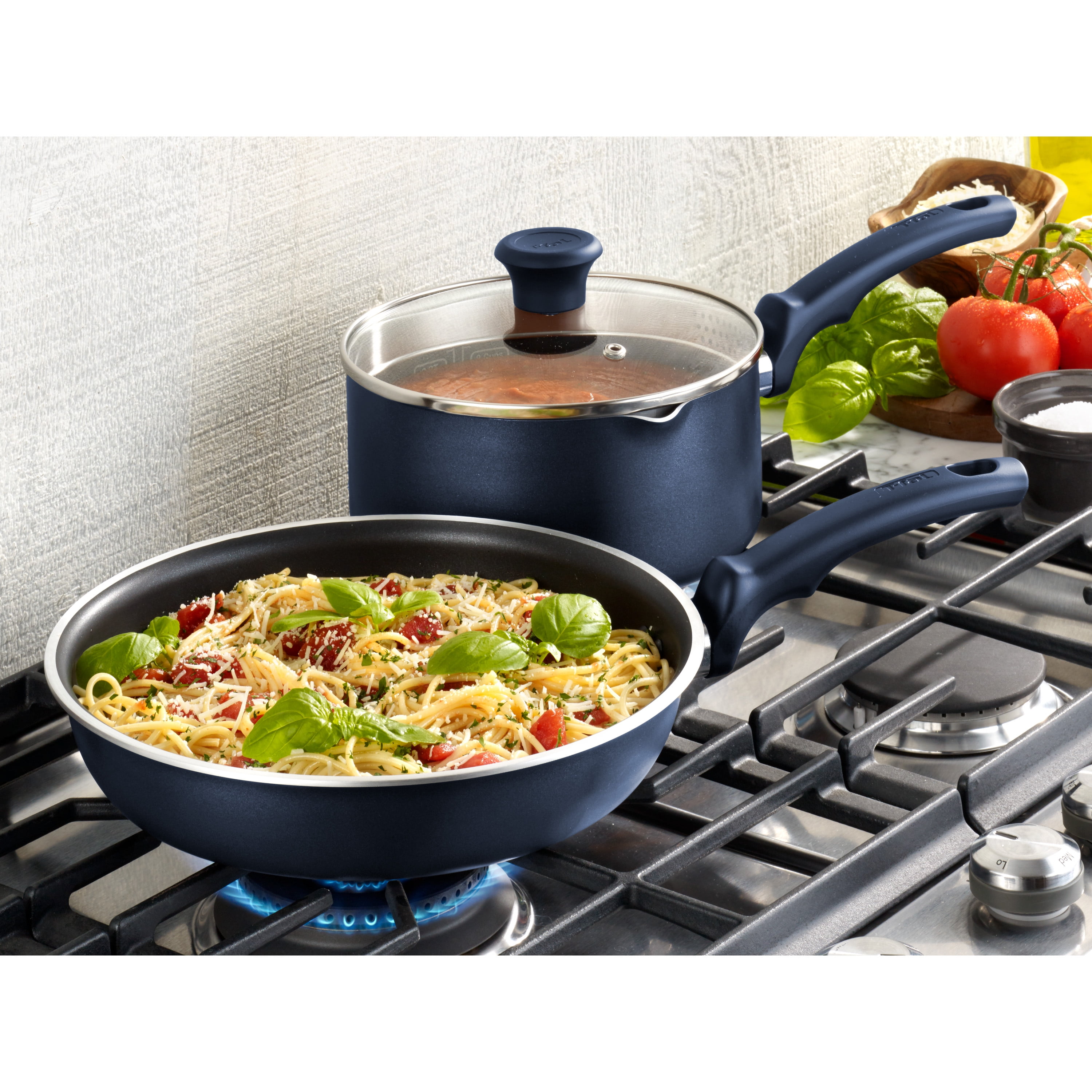 T-fal Cook & Strain 14 Piece Non Stick Thermo-Spot Cookware Pots & Pans Set  $265