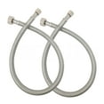thumbnail image 1 of PROCURU 12 pulgadas de largo x 3/8 pulgadas Comp x 1/2 pulgadas FIP conector de manguera de grifo trenzado de acero inoxidable línea de suministro sin plomo (12 pulgadas, 2 unidades), 1 of 5