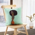 thumbnail image 5 of LALILO Throw Pillow Covers Beautiful African Woman National Dress African Cushion Cover 18" x 18", 2 Pack, 5 of 6