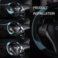 thumbnail image 5 of HSHDLDF Leather Car Steering Wheel Cover Non-Slip Car Wheel Cover Protector Breathable Microfiber Leather Universal Fit for Most Cars (Blue), 5 of 5