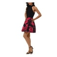 thumbnail image 3 of BETSY & ADAM Womens Black Floral Above The Knee Sheath Party Dress Size: 14, 3 of 3