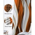 thumbnail image 6 of Burnt Orange White Moire Black Out Curtains 84 Inch Long for Living Room, Modern Abstract Art Blackout Curtain Shade Thermal Insulated Window Curtains Grommet Drapes 42"x84" 2 Panels, 6 of 8