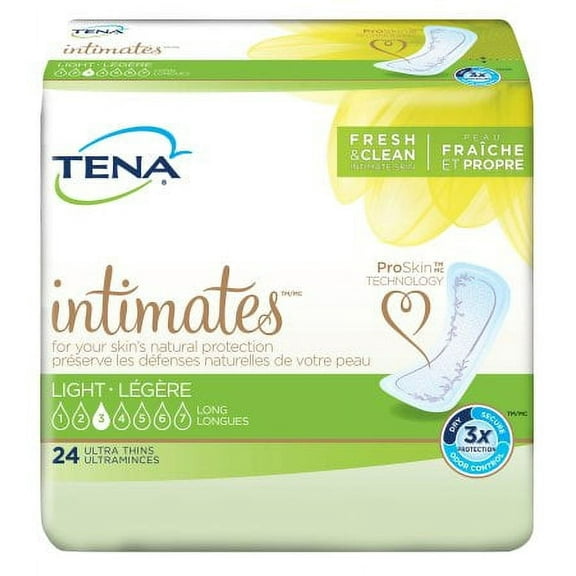 TENA Intimates Light Absorbency Pads, 24 Ct, 3 Pack