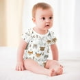 thumbnail image 4 of Baby Woodland Animals Bodysuits for Boy Girl Fox Rabbit Deer Bear Leaves Infant Romper Jumpsuit Funny Forest Animals Newborn Unisex Outfit, 4 of 7