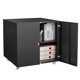 thumbnail image 1 of QinaQin Mueble metálico para impresora de oficina en casa, gabinete móvil con 2 puertas y repisa ajustable para organizar equipo y suministros, 1 of 8