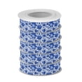 thumbnail image 2 of 5 Rolls Christmas Ribbon 1.5 inch Wide Decorative Ribbon for Gift Wrapping and Holiday Decorations Blue Floral Pattern, 2 of 7