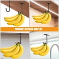 thumbnail image 3 of Greenadscape 2Ud Soporte Para Bananas De Metal Negro Bajo Gabinete Ahorra Espacio Mantiene Frescura, 3 of 8