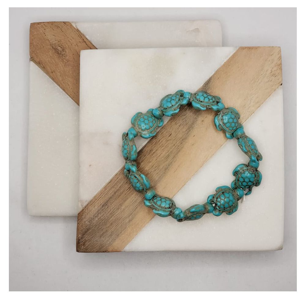 Amy & Annette Genuine Turquoise Sea Turtle Bracelet photo 7