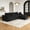 Black, variant on Frxeyaliz 108" Modular Sectional Sofa, 3 Seater L-Shaped Cloud Couch with Ottoman, Deep Seat Boneless Convertible Sofa Set for Living Room