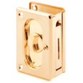 thumbnail image 1 of Prime Line 162779 Polished Solid Brass Deluxe Pocket Door Privacy Lock & Pull, 1 of 1