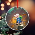 thumbnail image 5 of Adventure Time Christmas Round Ornament Glass Circular Pendant Smooth Hanging Decoration for Home, Office & Christmas Tree, 5 of 8