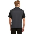 thumbnail image 2 of Sport-Tek Colorblock Micropique Sport Wick Polo-2XL (Iron Grey/ Black), 2 of 6