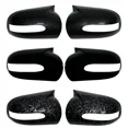 thumbnail image 4 of 1 Pair For Mercedes-Benz E,C-Class W211 W203 2001-2007 Carbon Black Side Rearview Mirror Cover Caps Shell LHD Forged Grain, 4 of 6