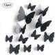thumbnail image 1 of Brillar 12 pegatinas de mariposas 3D extraíbles y reutilizables para pared, pegatinas de PVC impermeables para el hogar, arte de la pared, decoración mural para dormitorio, apartamento, pega, 1 of 5