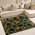 thumbnail image 2 of Dreamtimes Abstract Skull Camouflage Area Rug, 80"x 58" Pet & Child Friendly Carpet for Living Room Bedroom Dining Room,Indoor Outdoor Soft Rug Washable Non Slip Comfortable Area Rug, 2 of 6