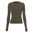 thumbnail image 5 of eileial Women'S Lightweight Baselayer Scoop Top | Long Sleeve | form Fitting | 4-Way Stretch | Thermal,AG S, 5 of 5