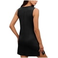 thumbnail image 5 of Qepwscx Summer Mini Dresses Sleeveless T-Shirt Dress V Neck Mini Dress Sun Dresses For Women S, 5 of 8